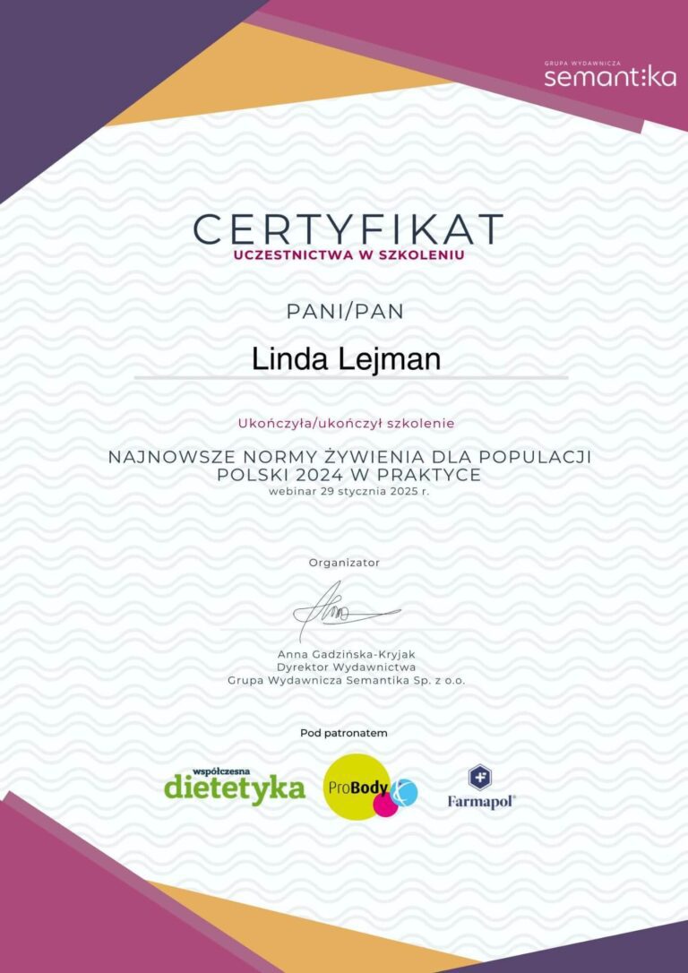 Normy żywienia 2024
